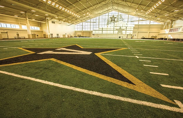 The indoor fields at Vanderbilt.